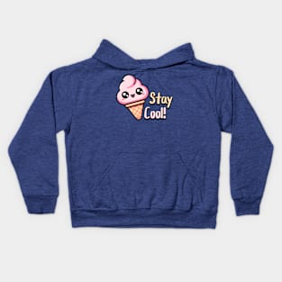 Stay Cool! Cute Ice Cream Puns Kids Hoodie